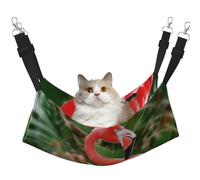 LRHCNZDCP Hamac pour chat imprimé flamant rose, lit doux à double couche à suspendre pour petit animal de compagnie, taille L