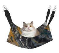 LRHCNZDCP Hamac pour chat imprimé marbre coloré, lit doux à double couche à suspendre pour petit animal de compagnie, taille L