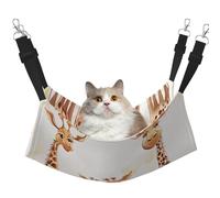 LRHCNZDCP Hamac pour chat mignon avec imprimé girafes drôles, lit doux double couche à suspendre pour petit animal de compagnie, L