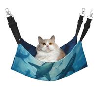 LRHCNZDCP Hammerhead Lit hamac pour chat Imprimé requins Doux Double couche Suspendu pour petit animal de compagnie, L