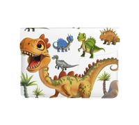LRHCNZDCP Housse en cuir imprimé teckel pour ordinateur portable de 13 pouces pour voyage, travail, affaires, Images de dinosaures., Taille unique