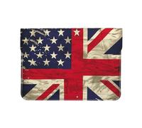 LRHCNZDCP Housse en cuir pour ordinateur portable 13" avec drapeau américain de l'indépendance du 4 juillet - Pour voyage, travail, affaires, Drapeau des États-Unis., Taille unique