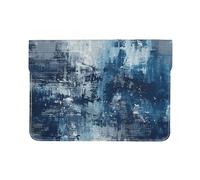 LRHCNZDCP Housse en cuir pour ordinateur portable de 13 pouces avec imprimé à bulles de bière pour voyage, travail, affaires, Bleu abstrait, Taille unique