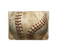 LRHCNZDCP Housse en cuir pour ordinateur portable de 13 pouces avec imprimé à bulles de bière pour voyage, travail, affaires, Baseball 1, Taille unique