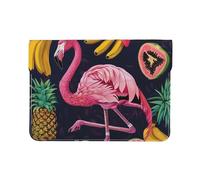 LRHCNZDCP Housse en cuir pour ordinateur portable de 13 pouces avec imprimé coq et poulet, pour voyage, travail, affaires, Ananas Banana Flamingo, Taille unique