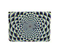 LRHCNZDCP Housse en cuir pour ordinateur portable de 13 pouces avec imprimé feuilles tropicales pour voyage, travail, affaires, Art d'illusion d'optique en spirale, Taille unique