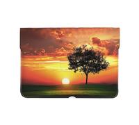 LRHCNZDCP Housse en cuir pour ordinateur portable de 13 pouces avec imprimé feuilles tropicales pour voyage, travail, affaires, Sport Golf Ball Sunset Tree Balle de golf, Taille unique