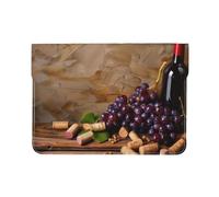 LRHCNZDCP Housse en cuir pour ordinateur portable de 13 pouces imprimée canne à pêche pour ordinateur portable pour voyage, travail, affaires, Bouchon pour bouteille de vin Raisin, Taille unique