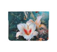 LRHCNZDCP Housse en cuir pour ordinateur portable de 13 pouces - Motif biscuits en pain d'épice - Pour voyage, travail, affaires, Fleur et papillon., Taille unique