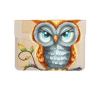 LRHCNZDCP Housse en cuir pour ordinateur portable de 13 pouces - Motif biscuits en pain d'épice - Pour voyage, travail, affaires, Jolie chouette de dessin animé., Taille unique