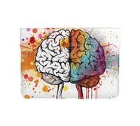 LRHCNZDCP Housse en cuir pour ordinateur portable de 13 pouces - Motif cerveau gauche et droit - Pour voyage, travail, affaires
