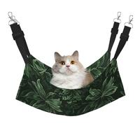 LRHCNZDCP Hunter Hamac pour chat avec motif floral vert à double couche à suspendre pour petit animal de compagnie, taille L