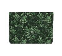 LRHCNZDCP Hunter - Housse en cuir pour ordinateur portable 13" avec imprimé pétales floraux verts