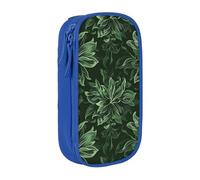 LRHCNZDCP Hunter Trousse à crayons avec motif floral vert imprimé pétales - Jolie trousse à crayons pour l'école et le bureau - Noir, bleu, Taille unique, Cartable