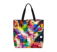 LRHCNZDCP Joli sac fourre-tout réutilisable avec imprimé chien labrador pour femme, sac à bandoulière imperméable, sac d'épicerie léger pour le shopping, les voyages et un usage quotidien, Patte de