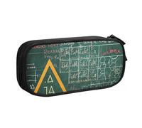 LRHCNZDCP Jolie trousse à crayons, formes, théorie, cours de mathématiques, mots, trousse à crayons, trousse de maquillage pour voyage, école, bureau, noir, Noir , Taille unique, Cartable