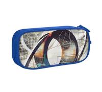 LRHCNZDCP Jolie trousse à crayons, mathématiques, géométrie, geek, calcul, trousse à crayons, trousse de maquillage pour voyage, école, bureau, noir, bleu, Taille unique, Cartable