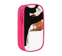 LRHCNZDCP Karate-highkick-icon Trousse à crayons imprimée - Jolie trousse à crayons pour l'école et le bureau - Noir, rose, Taille unique, Cartable