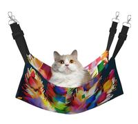LRHCNZDCP Lit hamac coloré imprimé patte de chien chat lit doux double couche suspendu pour petit animal de compagnie, M