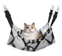LRHCNZDCP Lit hamac pour chat avec imprimé pingouins mignons, lit doux double couche à suspendre pour petit animal de compagnie, taille L