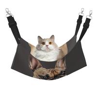 LRHCNZDCP Lit hamac pour chat avec motif bulldog français, lit doux double couche à suspendre pour petit animal de compagnie, taille M