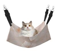 LRHCNZDCP Lit hamac pour chat avec motif imprimé or rose, lit double couche à suspendre pour petit animal de compagnie, taille M