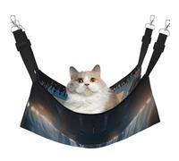 LRHCNZDCP Lit hamac pour chat imprimé basket-ball, lit doux double couche suspendu pour petit animal de compagnie, L