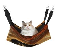 LRHCNZDCP Lit hamac pour chat imprimé girafe et arbres au crépuscule en Afrique, lit doux double couche à suspendre pour petit animal de compagnie, taille L