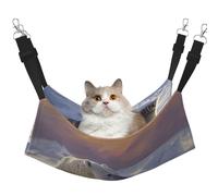 LRHCNZDCP Lit hamac pour chat imprimé ours polaire, lit doux double couche à suspendre pour petit animal de compagnie, taille L