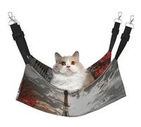 LRHCNZDCP Lit hamac pour chat imprimé Paris Lit doux double couche suspendu pour petit animal domestique L