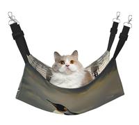 LRHCNZDCP Lit hamac pour chat imprimé pingouin, lit doux double couche à suspendre pour petit animal de compagnie, taille L