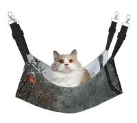 LRHCNZDCP Lit hamac pour chat imprimé Snow Falling in The Park, lit doux à double couche à suspendre pour petit animal de compagnie, taille L