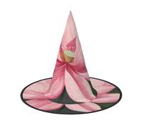 LRHCNZDCP Lot de 2 chapeaux de sorcière d'Halloween imprimés fleur de lotus pour homme et femme, pour fêtes festives, cosplay, accessoires d'Halloween
