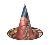 LRHCNZDCP Lot de 2 chapeaux de sorcière d'Halloween imprimés sur le thème de l'anatomie humaine pour femmes et hommes, fêtes festives, cosplay, accessoires d'Halloween