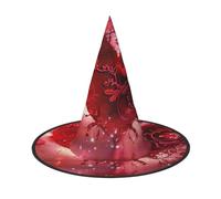 LRHCNZDCP Lot de 3 chapeaux de sorcière d'Halloween romantiques avec imprimé cœur pour femmes et hommes, fêtes festives, cosplay, accessoires d'Halloween