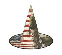 LRHCNZDCP Lot de 3 chapeaux de sorcière imprimés pour homme et femme - Soldats militaires américains - Pour fête costumée et Halloween