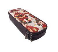 LRHCNZDCP Love from New York Trousse à crayons en cuir avec imprimé mignon pour l'école, le bureau, l'université, pour adultes, garçons et filles, Petits garçons et filles dans les pompiers, Taille