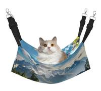 LRHCNZDCP Mountain Lake View Sunny Day Nature Lit hamac pour chat Lit doux double couche suspendu pour petit animal de compagnie, M