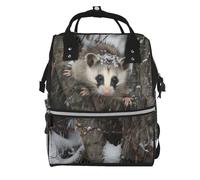 LRHCNZDCP Orca Killer Whale Sac à dos à langer Grande capacité Motif orque, Opossum in Snow, taille unique