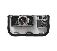 LRHCNZDCP Retro Cool Camera Collection Trousse à crayons en toile avec fermeture éclair, Noir , Taille unique, Cartable