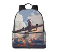 LRHCNZDCP Sac à dos d'école imprimé à bulles de bière, sac à dos pour ordinateur portable, sac à dos élégant et léger pour enfants, garçons et filles, Airplane Art, One Size, Sac à dos daypack
