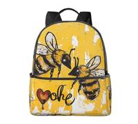 LRHCNZDCP Sac à dos d'école imprimé à bulles de bière, sac à dos pour ordinateur portable, sac à dos élégant et léger pour enfants, garçons et filles, Bee Love Honey, One Size, Sac à dos daypack