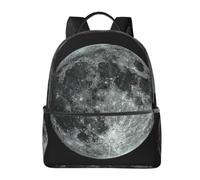 LRHCNZDCP Sac à dos d'école imprimé jaune moutarde et noir pour ordinateur portable, sac à dos élégant et léger, sac à dos de voyage pour enfants, garçons et filles, Moon, One Size, Sac à dos daypack