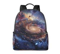 LRHCNZDCP Sac à dos d'école, sac à dos pour ordinateur portable, sac à dos élégant et léger, sac à dos de voyage pour enfants, garçons et filles, Univers Galaxy Space, taille unique