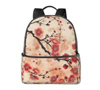 LRHCNZDCP Sac à dos d'école, sac à dos pour ordinateur portable, sac à dos élégant et léger, sac à dos de voyage pour enfants, garçons et filles, Prune japonaise florale, One Size, Sac à dos daypack