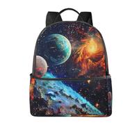 LRHCNZDCP Sac à dos élégant et léger avec imprimé verre à vin et coucher de soleil pour enfants, garçons et filles, Planètes spatiales., One Size, Sac à dos daypack