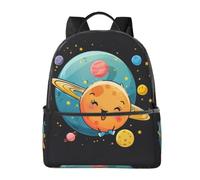 LRHCNZDCP Sac à dos élégant et léger pour enfants, garçons et filles avec imprimé biscuits en pain d'épice, Planètes mignonnes de dessins anim, One Size, Sac à dos daypack