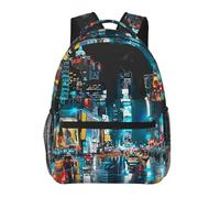 LRHCNZDCP Sac à dos imprimé roses fraîches pour étudiants, sac à dos décontracté multifonction, New York Paintings, taille unique