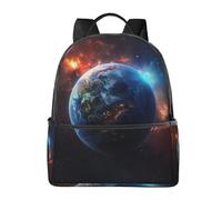 LRHCNZDCP Sac à dos pour ordinateur portable avec imprimé floral et papillon - Sac à dos élégant et léger - Sac à dos de voyage pour enfants garçons et filles, Space Planet Earth, taille unique