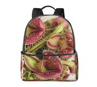 LRHCNZDCP Sac d'école imprimé chat mignon sac à dos pour ordinateur portable sac à dos élégant léger sac à dos de voyage pour enfants garçons filles, Plante carnivore, One Size, Sac à dos daypack